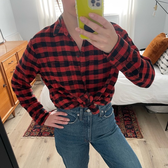 Madewell Boyfriend Plaid Shirt - Picture 2 of 8